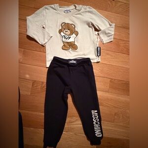Moschino White and Black Kids Matching Set